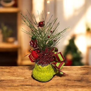 Whimsical Green Monster Mug Christmas Arrangement